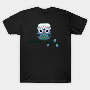 Cute owl on a branch T-Shirt